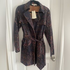 NWT Suede Short Trench Coat  - Small